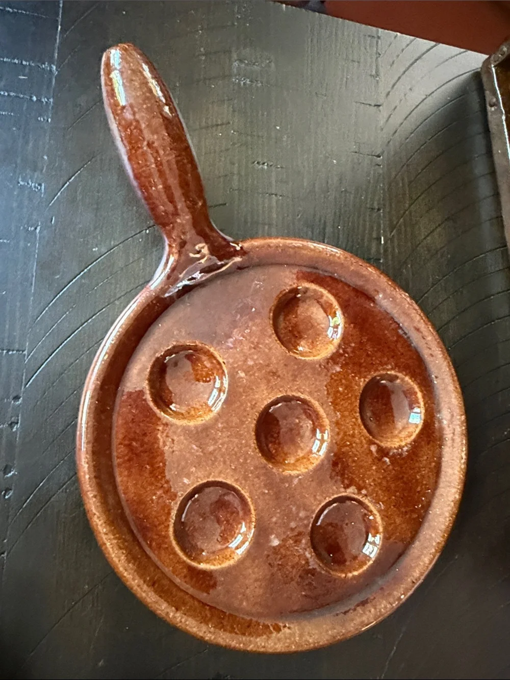 Ceramic Vintage Escargot dishes set of 4